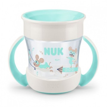 Nuk Mini Magic Cup με Χείλος και Καπάκι 6m+ Τυρκουάζ 160ml Nuk Mini Magic Cup με Χείλος και Καπάκι 6m+ Τυρκουάζ 160ml