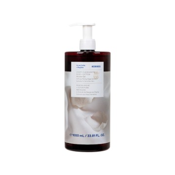 Korres Crispy Clean White Rose & Cotton Shower Gel, 1000ml
