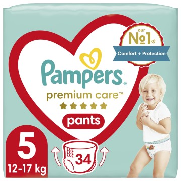 Pampers Premium Care Pants No.5 (12-17kg) 34 τμχ