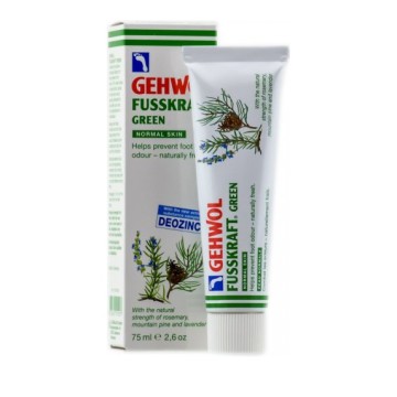 Gehwol Fusskraft Green, Crème Pieds Anti-transpirante & Rafraîchissante 75ml