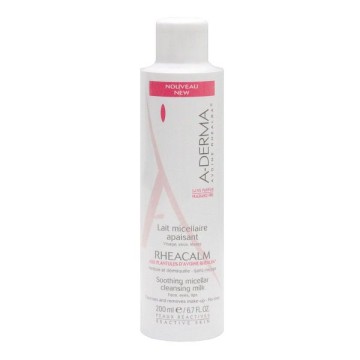 A-Derma Rheacalm Lait Micellaire Apaisant, Cleansing-Makeup Removal Emulsion, Face-Eyes 200ml