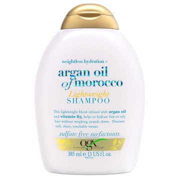 OGX Argan Oil of Morocco Leichtes Shampoo, feuchtigkeitsspendend und stärkend, 385 ml