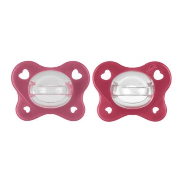 Chicco Πιπίλες Physio Forma Dual Soft 16-36m Κόκκινο/Ροζ, 2 τεμάχια