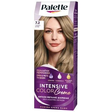 Palette Ιntensive Color Cream 7.2 Ξανθό Φυμέ Palette Ιntensive Color Cream 7.2 Ξανθό Φυμέ