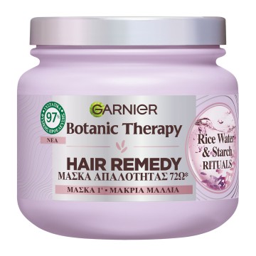 Garnier Botanic Therapy Maschera rimedio per capelli con rituali di acqua di riso e amido, 340 ml