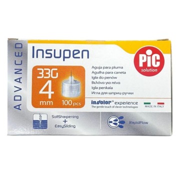 Pic Solution Insupen Advanced Βελόνες για Πένα Ινσουλίνης 33Gx4mm, ...