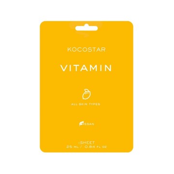 Kocostar Vitamin Sheet  Εμποτισμένη Μάσκα Αναζωογόνησης και Λάμψης 25ml