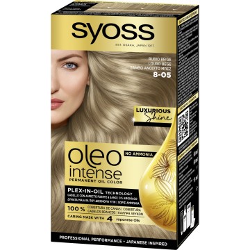Syoss Oleo Intense Μόνιμη Βαφή Μαλλιών 8-05 Ξανθό Ανοιχτό Μπεζ Syoss Oleo Intense Μόνιμη Βαφή Μαλλιών 8-05 Ξανθό Ανοιχτό Μπεζ