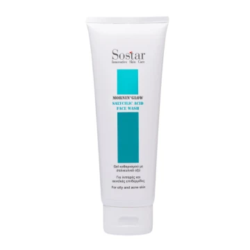 Sostar Morning Glow Gel nettoyant visage à l'acide salicylique, gel nettoyant moussant...