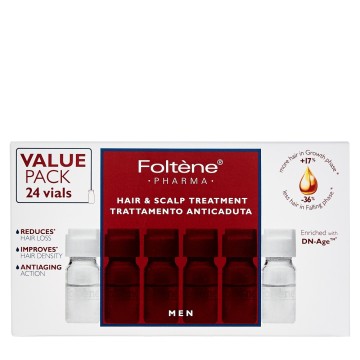 Foltene Men Hair & Scalp Treatment Αγωγή με Αμπούλες Κατά της Ανδρικής Τριχόπτωσης 24Abs