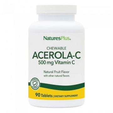 Natures Plus Acérola-C à croquer 500 mg 90 comprimés