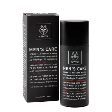 Crème visage et yeux Apivita Mens Care contre les rides et ...