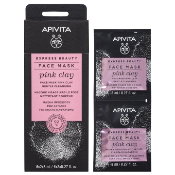 Apivita Express Beauty, Μάσκα Προσώπου με Ροζ Άργιλο για Απαλό Καθα... Apivita Express Beauty, Μάσκα Προσώπου με Ροζ Άργιλο για Απαλό Καθα...