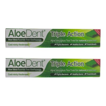 Optima AloeDent Promo Triple Action Toothpaste 2x100ml Optima AloeDent Promo Triple Action Toothpaste 2x100ml