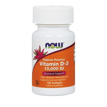 Now Foods Vitamine D-3 10.000 120 UI XNUMX capsules