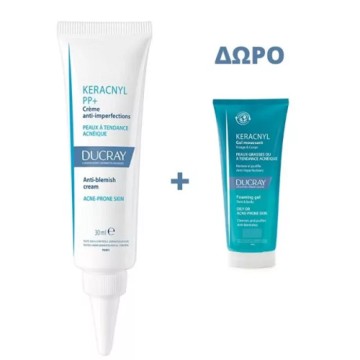 Ducray Promo Keracnyl PP+ Anti-Blemish Cream 30ml & Keracyl Gel Mou...