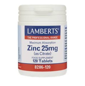 Lamberts Zinc Citrate 25 mg Supplément de zinc, 120 comprimés