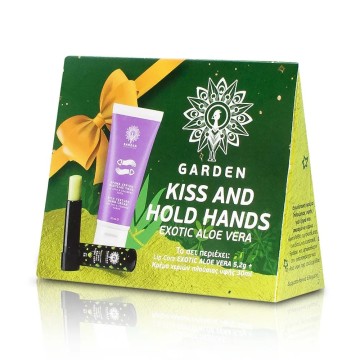 Garden Promo Kiss & Hold Hands Exotic Aloe Vera с уходом за губами Aloe Vera 5.2 г и насыщенный крем для рук 30 мл