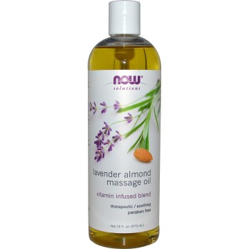 Now Foods olio da massaggio alla lavanda e mandorle 473 ml