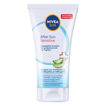 Nivea After Sun Sensitive Gel με Βιολογική Aloe Vera, Βιταμινη Ε & ...
