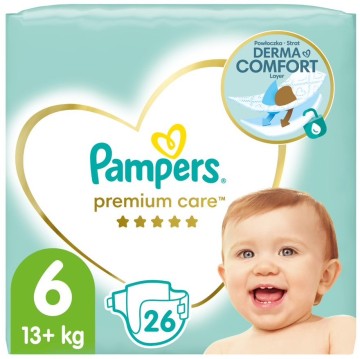 Pampers Premium Care No6 (13+кг) 26 бр