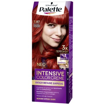 Палитра красок для волос Flaming Reds 7.87 Intense Red Copper