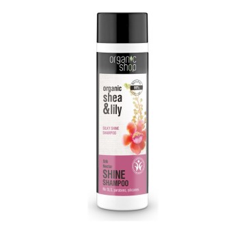 Natura Siberica Organic Shop Shampoo Nettare di seta, shampoo per lucentezza setosa Shea & Lily 280ml