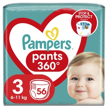 Pampers Pantalon Maxi Pack No 3 (6-11kg) 56 pièces