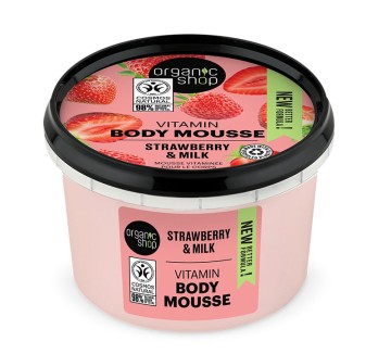 Natura Siberica-Organic Shop, Organic Strawberry & Milk, Body Mousse, 250ml