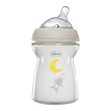 Chicco Natural Feeding Γυάλινο Μπιμπερό Γκρι με Θηλή Σιλικόνης 0m+,... Chicco Natural Feeding Γυάλινο Μπιμπερό Γκρι με Θηλή Σιλικόνης 0m+,...