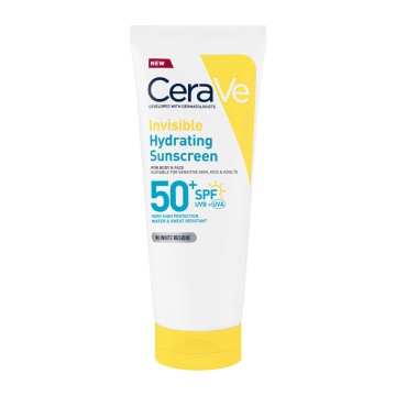 CeraVe Invisible Hydrating Sunscreen for Face & Body SPF50+, 75ml CeraVe Invisible Hydrating Sunscreen for Face & Body SPF50+, 75ml