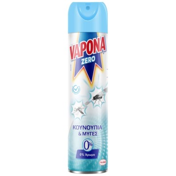 Vapona Zero Spray για Κουνούπια και Μύγες 400ml