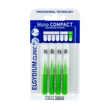 Elgydium Clinic Mono Compact Green , Μεσοδόντια Βουρτσάκια 1.1mm 4τμχ Elgydium Clinic Mono Compact Green , Μεσοδόντια Βουρτσάκια 1.1mm 4τμχ