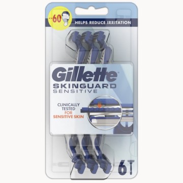 Бритвы Gillette Skinguard Sensitive одноразовые, 6 шт.