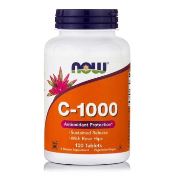 Now Foods Vitamin C-1000 With Rose Hips Βραδείας Αποδέσμευσης 100Ta... Now Foods Vitamin C-1000 With Rose Hips Βραδείας Αποδέσμευσης 100Ta...