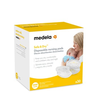 وسادات الرضاعة الآمنة والجافة من ميديلا، 30 قطعة