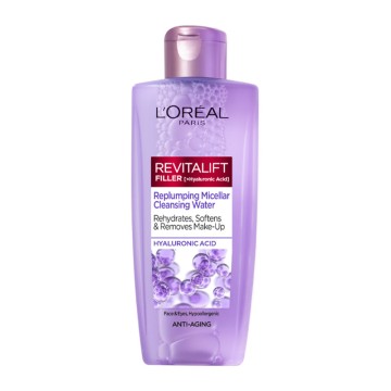 LOreal Revitalift Filler + Hyaluronic Acid Cleansing Micellar Water... LOreal Revitalift Filler + Hyaluronic Acid Cleansing Micellar Water...