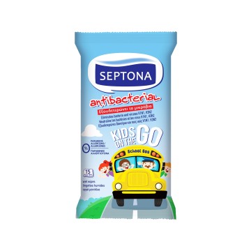 Septona Antibacterial Kids On Go 15бр