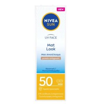 Nivea Sun UV Face Mat Look Teinté Moyen SPF50, 50 ml