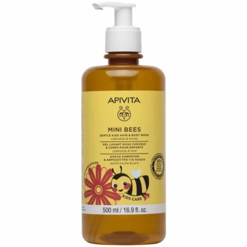 Apivita Mini Bees шампоан и душ гел за деца с невен и мед 500 мл