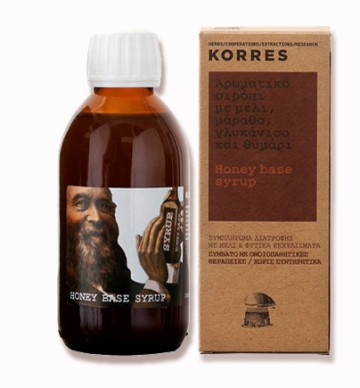 Ароматичен сироп Korres с мед, копър, анасон и мащерка, 200 мл