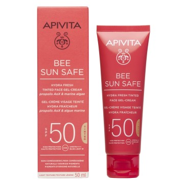 Apivita Bee Sun Safe Hydra Fresh Tinted Face Cream SPF50 50ml Apivita Bee Sun Safe Hydra Fresh Tinted Face Cream SPF50 50ml