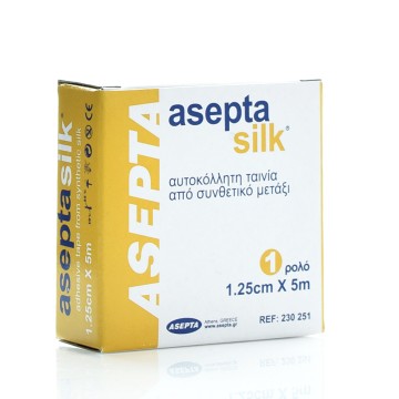Asepta Aseptasilk синтетична копринена залепваща лента 1.25 см X 5 м 1 бр.