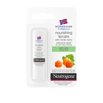 Neutrogena Nourishing Lip Care mit Nordic Berry, feuchtigkeitsspendender Lippenstift 4,8 g