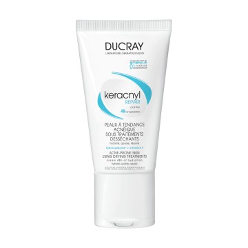 Ducray Keracnyl Repair Crème, Κρέμα που Ενυδατώνει-Καταπραϋνει το Λιπαρό Δέρμα 50ml