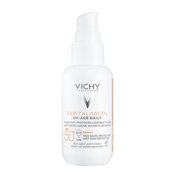 Vichy Capital Soleil Uv-Age Daily SPF50+ Слънцезащитен крем за лице против фотостареене с цвят 40 ml