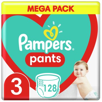 Pantallona Pampers Mega Pack No 3 (6-11 kg) 128 copë