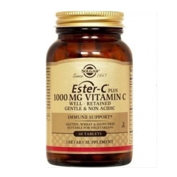Solgar Ester-C® 1000mg Vitamine C et Bioflavonoïdes, 60 Comprimés