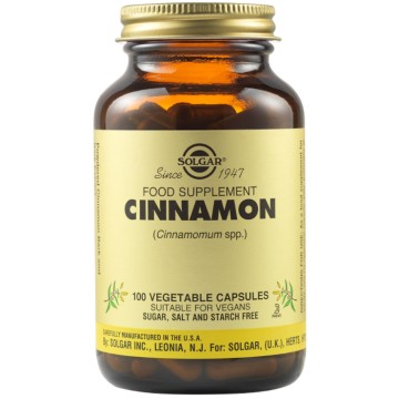Solgar Cinnamon , 100 Vegetable Capsules Solgar Cinnamon , 100 Vegetable Capsules