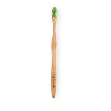 OLA Bamboo Brosse à Dents en Bambou Vert Doux